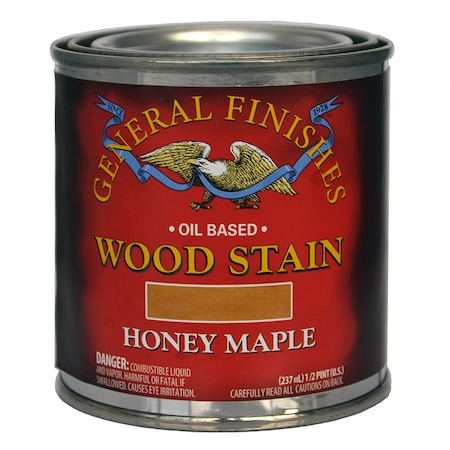 General Finishes 1/2 Pt Honey Maple Wood Stain Oil-Based Penetrating Stain HMHP